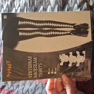 Spirit, halloween vertebrae Backseam tights stockings medium large brand new